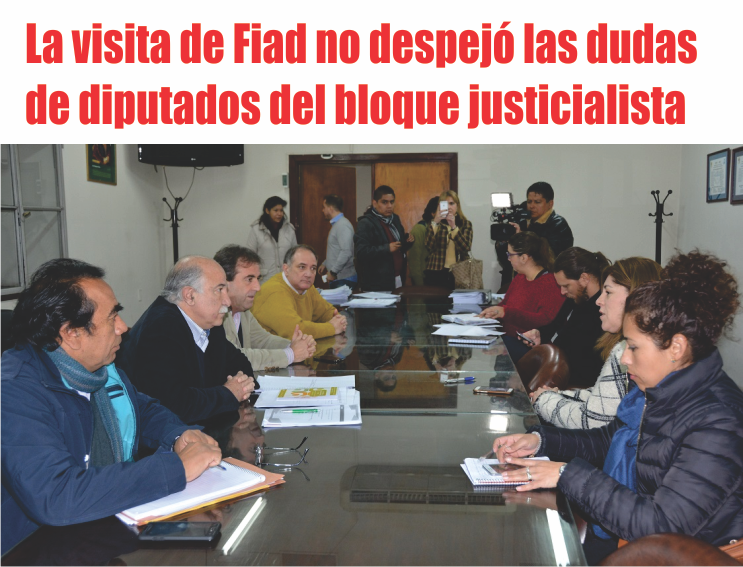  La visita de Fiad no despejó las dudas de diputados del bloque justicialista