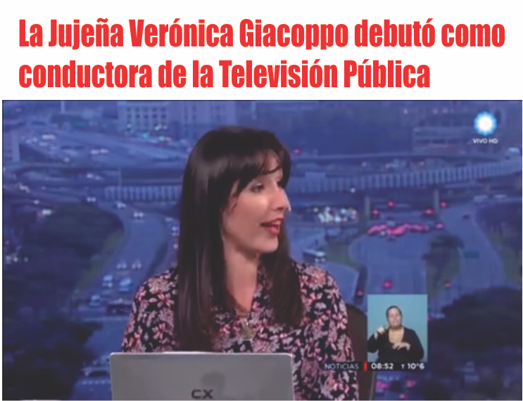 La jujeña Verónica Giacoppo debutó como conductora en la Televisión Pública