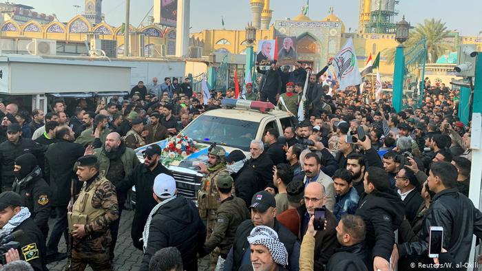  Multitudinario funeral de Soleimani en Bagdad
