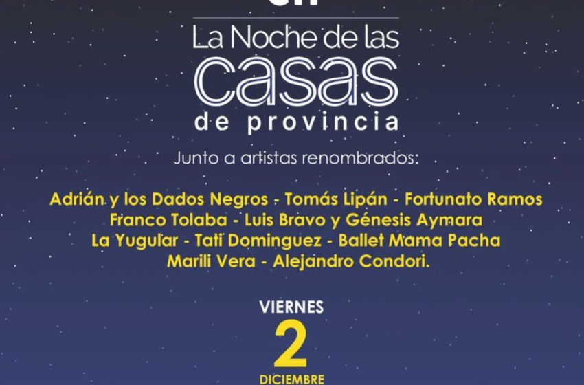  Jujuy estará presente en La Noche de las Casas de Provincias