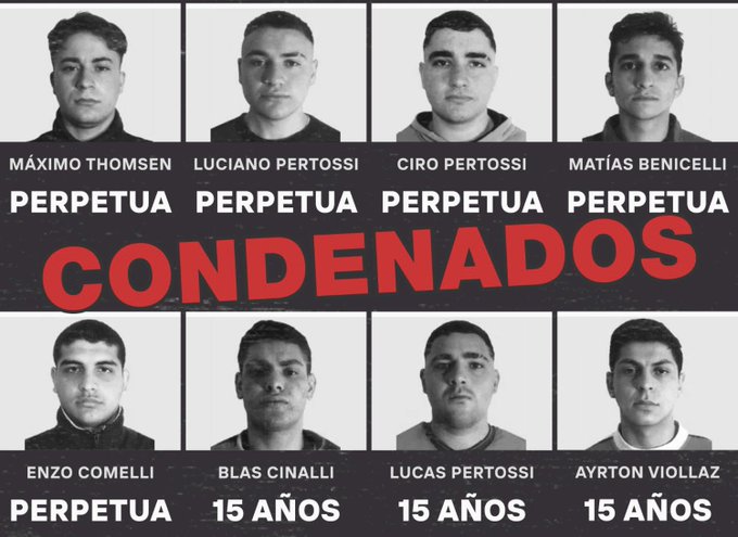 Perpetua a cinco jóvenes que mataron a golpes a Fernando Báez Sosa