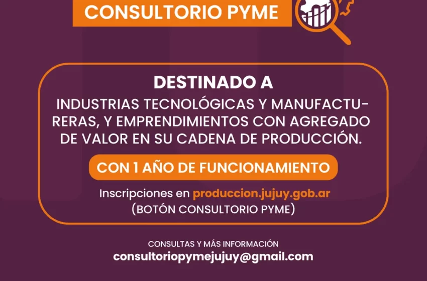  Invitan a sumarse al Consultorio PyME