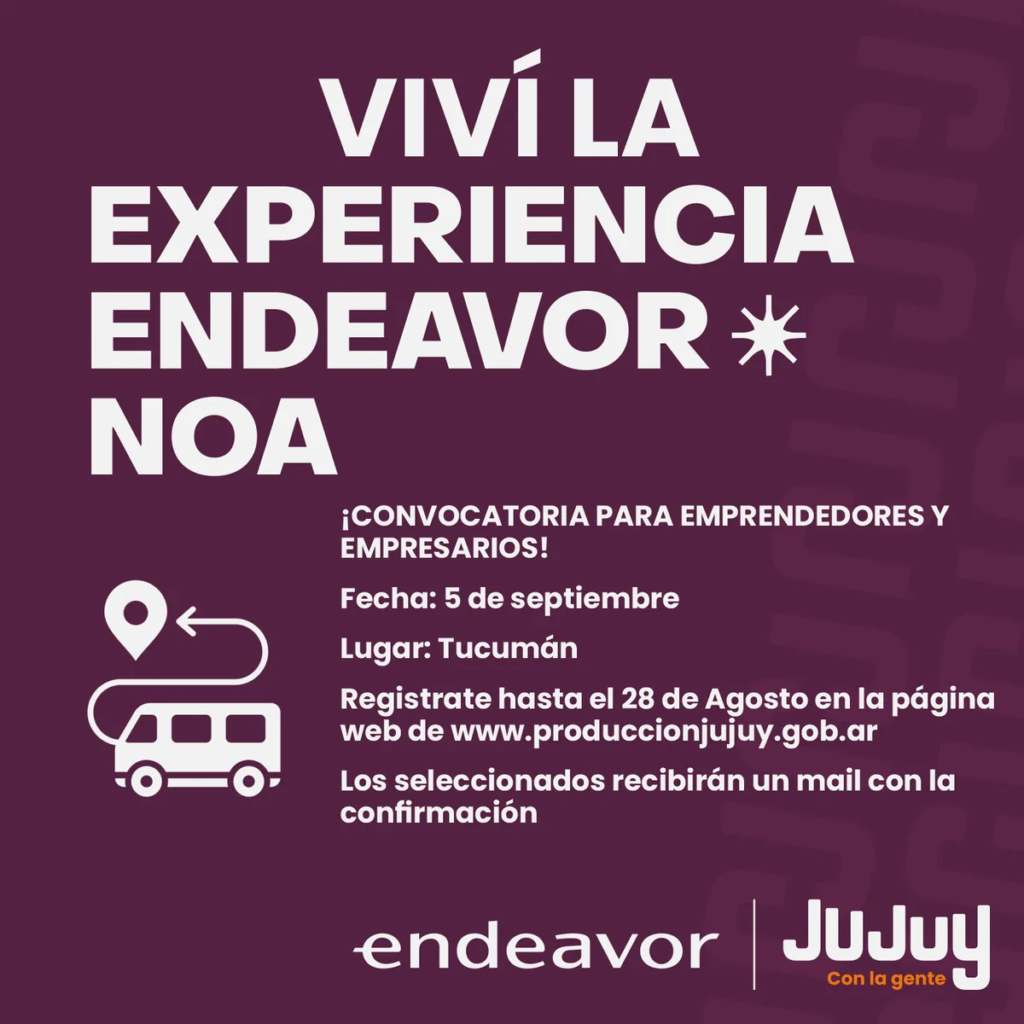 Convocan a emprendedores para participar de la Experiencia Endeavor NOA