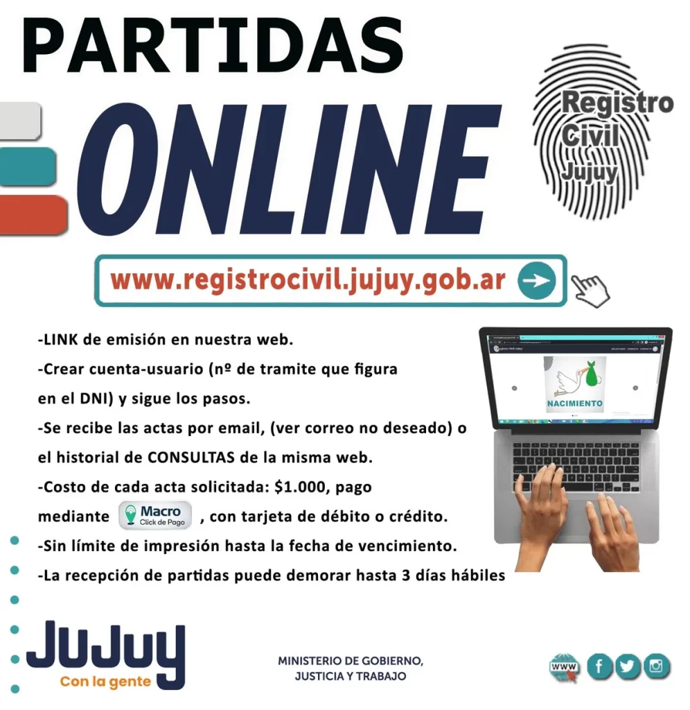 El Registro Civil solicita a los ciudadanos realizar el pedido en forma online para evitar filas