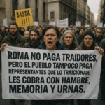 «Roma no paga traidores, pero el pueblo sí paga hambre»