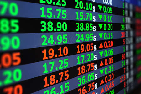 68656866 display of stock exchange market quotes