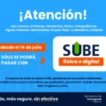 SUBE será el único medio de pago para el transporte de colectivos en Valles