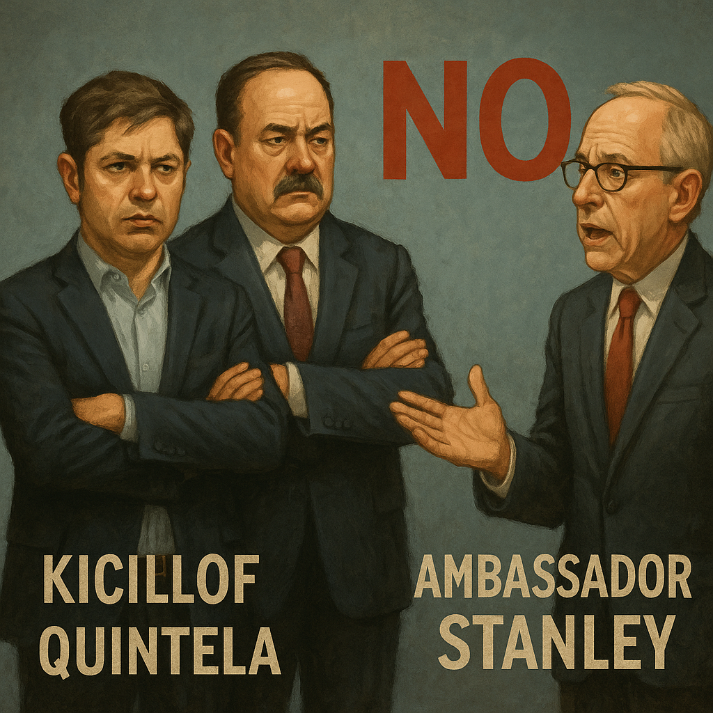 Gobernadores con dignidad: Kicillof, Quintela y un frente federal que le dice NO al embajador de EE.UU.