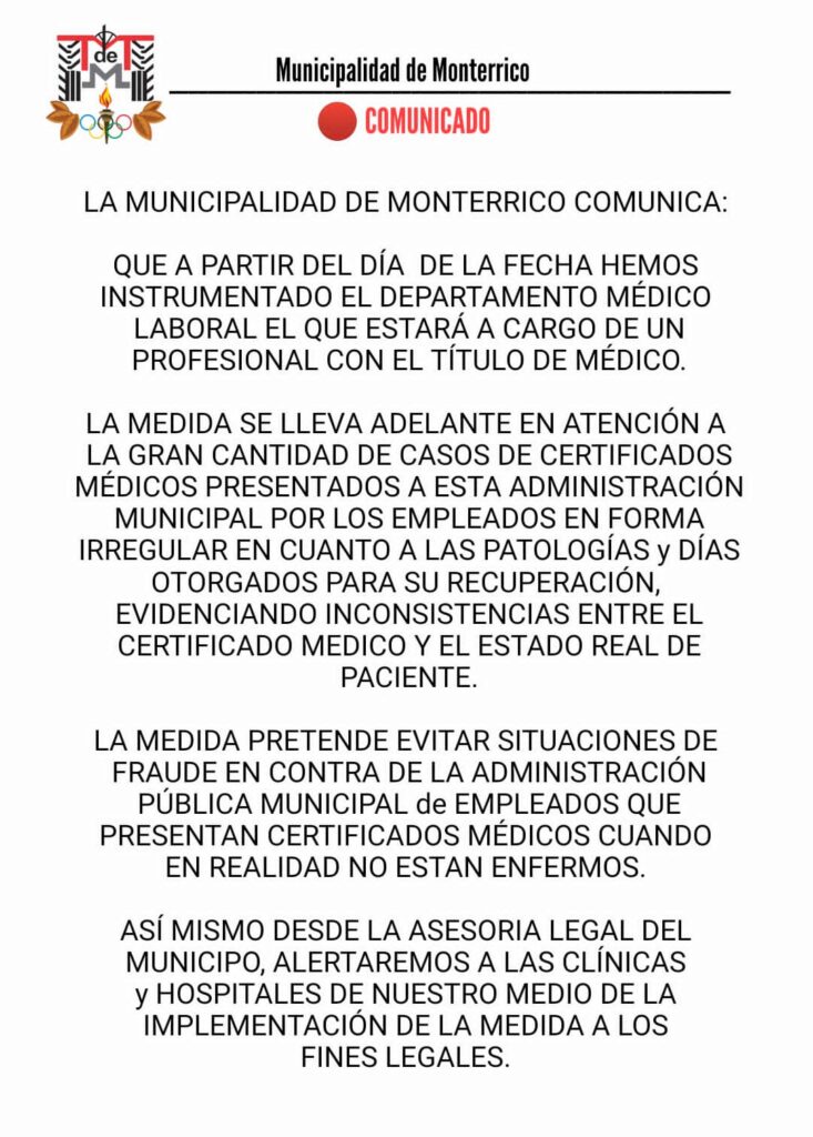 Monterrico marca la cancha: Moreira crea el Departamento Médico Laboral y pone fin a los “vivos” del certificado 2 WhatsApp Image 2025 09 03 at 12.14.46 1