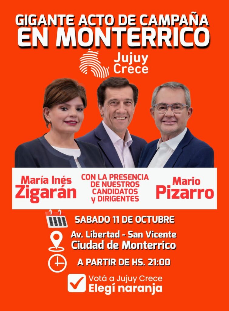 Luciano Moreira convoca a un gran acto de campaña en San Vicente: “Jujuy Crece sigue sumando fuerza rumbo al 26 de octubre”