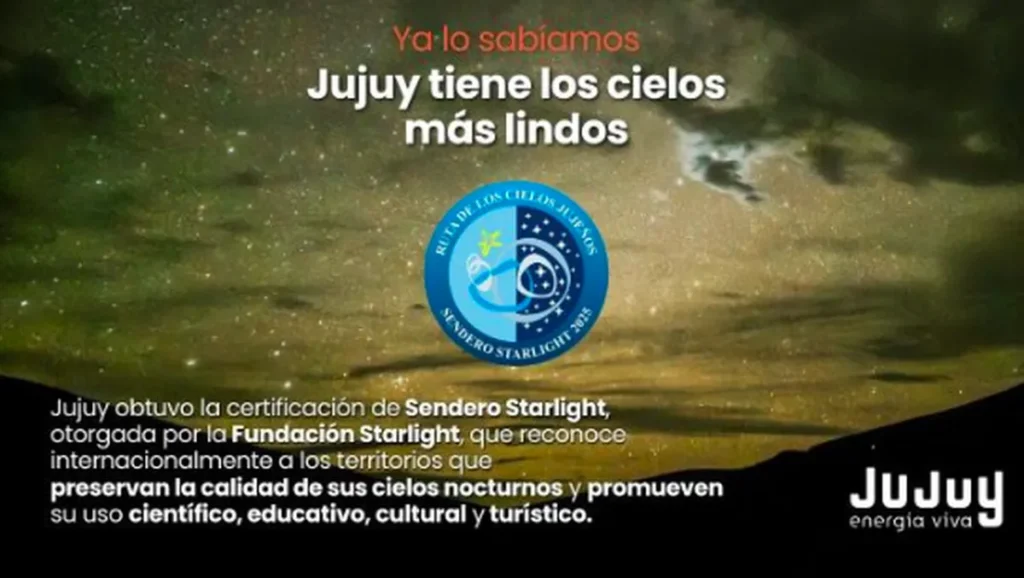 Jujuy obtuvo la certificación internacional Sendero Starlight 2025 1 Jujuy obtuvo la certificación internacional Sendero Starlight 2025