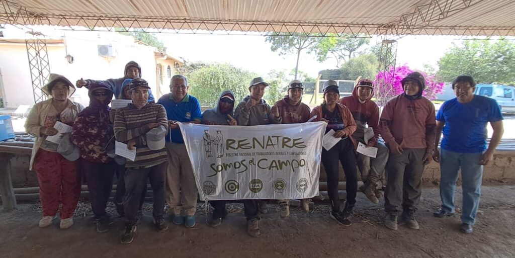 RENATRE realizó un operativo de registración en la zona tabacalera