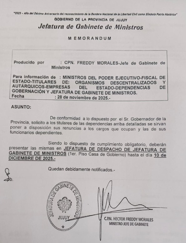 Sadir aprieta el botón rojo: renuncias masivas, un Fiscal intocable y el fantasma del gatopardismo en Jujuy 2 image 23