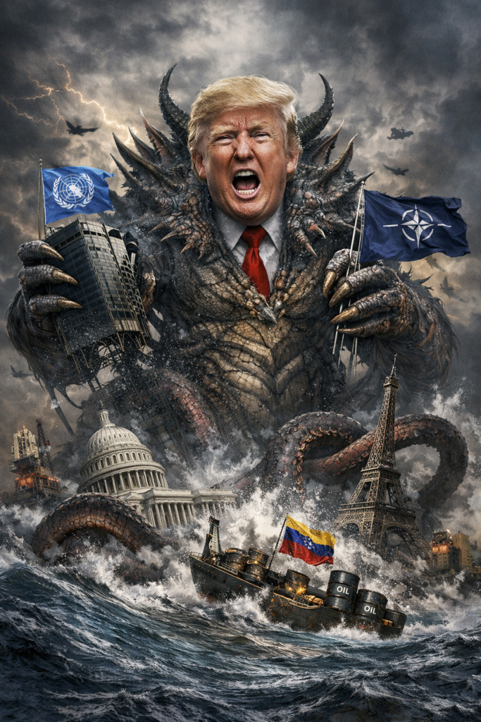 Leviatán en modo CEO: Trump toma el tablero y el “orden internacional” queda en vitrina