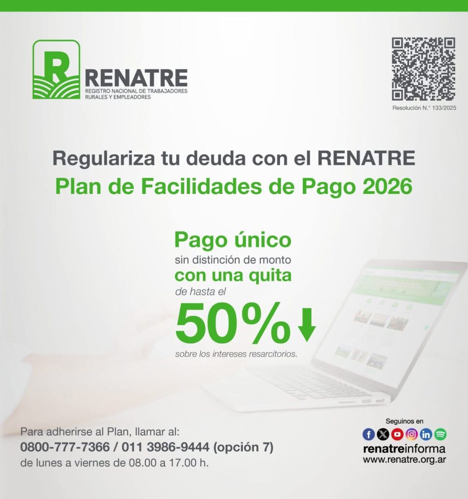 RENATRE lanzó plan de facilidades de pago para regularizar deudas de la seguridad social