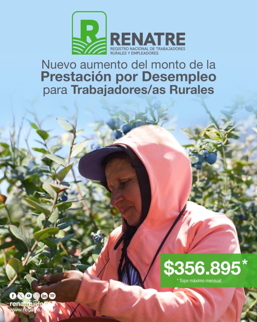 RENATRE actualizó los montos de la Prestación por Desempleo y lleva el máximo a $356.895