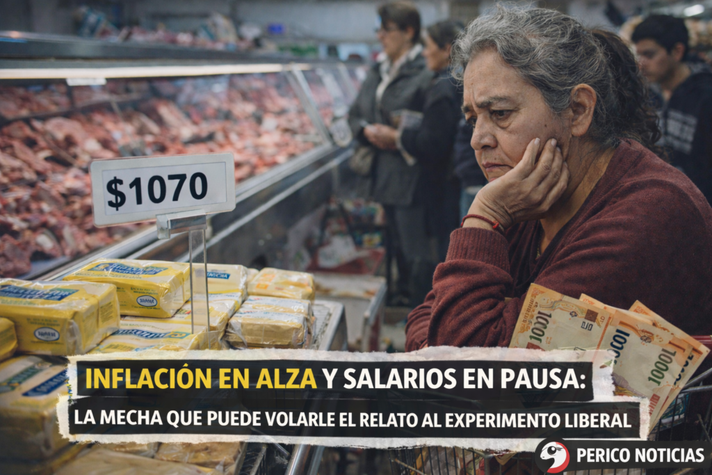 “Inflación en alza y salarios en pausa: la mecha que puede volarle el relato al experimento liberal”