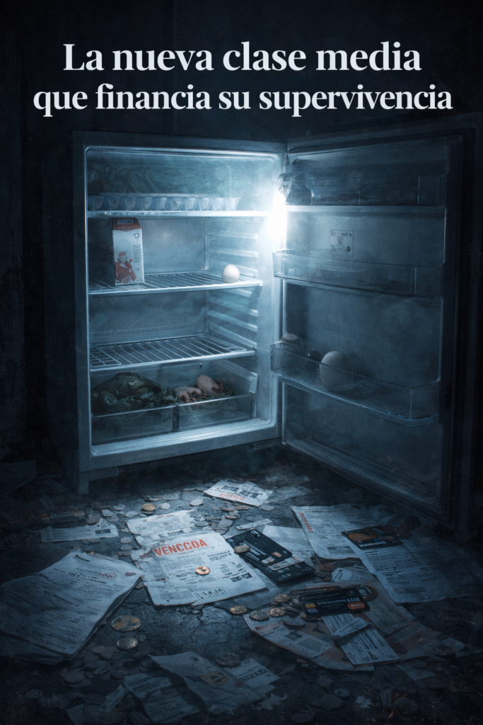 “Tarjeta, deuda y heladera vacía: la nueva clase media que financia su supervivencia”