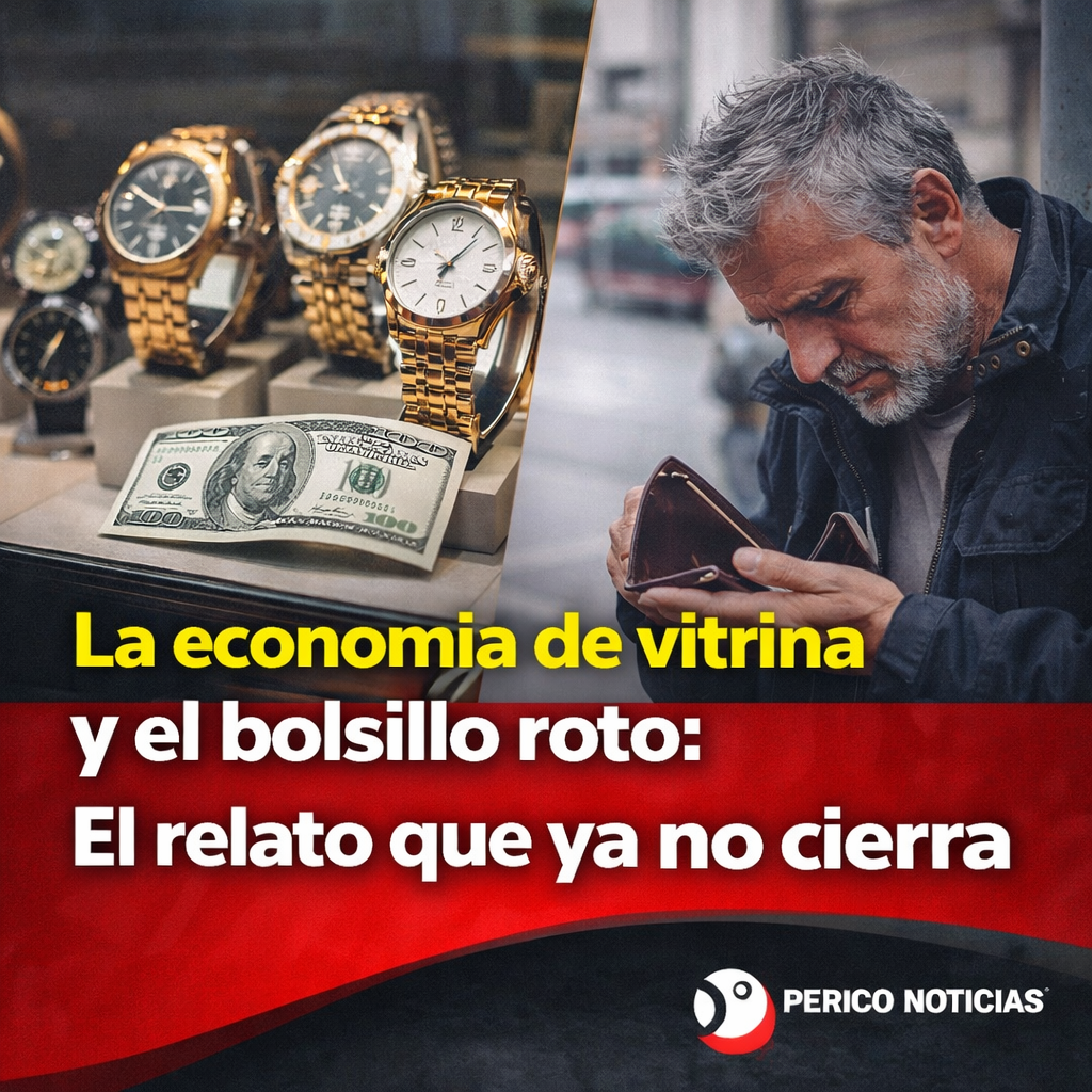 “La economía de vitrina y el bolsillo roto: el relato que ya no cierra”