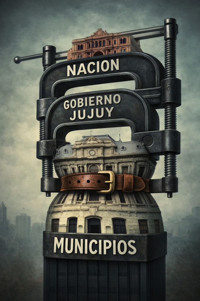 Municipios encorsetados: el recorte que baja como guillotina y deja a Jujuy sin red